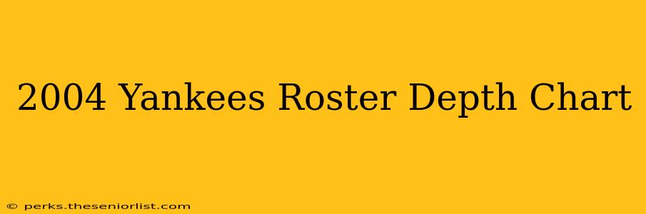 2004 Yankees Roster Depth Chart