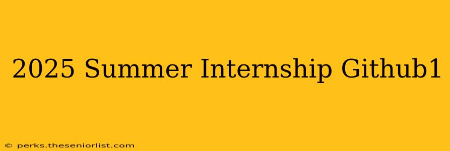 2025 Summer Internship Github1