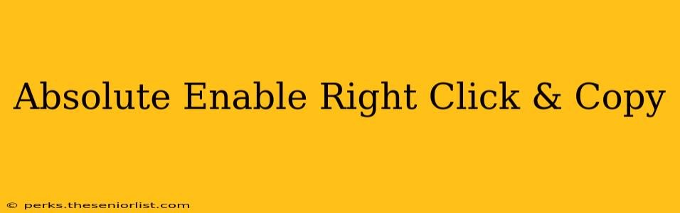 Absolute Enable Right Click & Copy