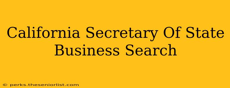 California Secretary Of State Business Search