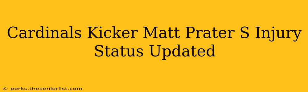 Cardinals Kicker Matt Prater S Injury Status Updated