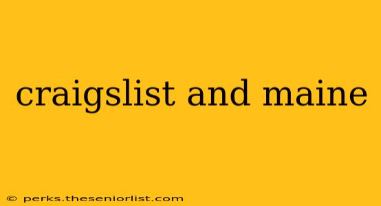 craigslist and maine