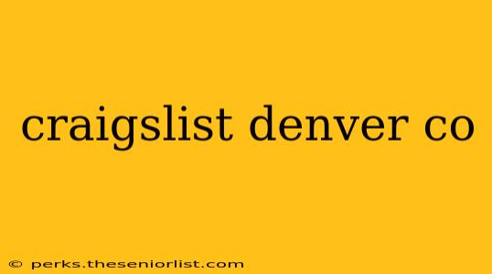 craigslist denver co
