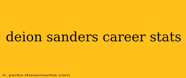 deion sanders career stats