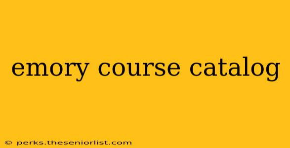 emory course catalog