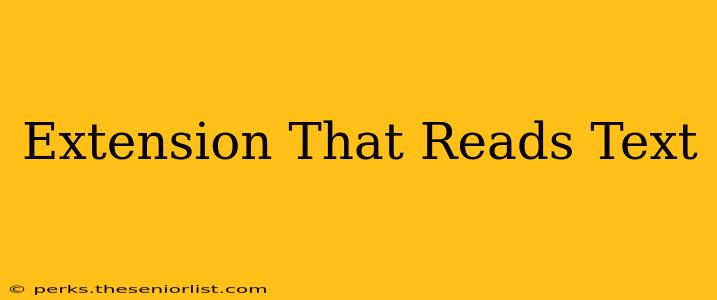 Extension That Reads Text