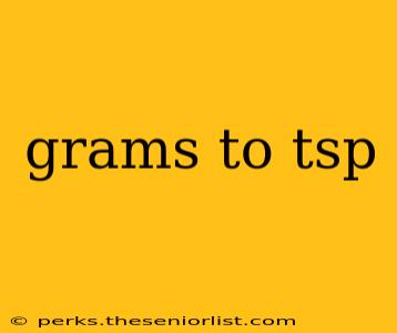 grams to tsp