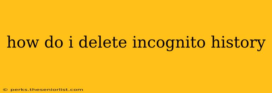 how do i delete incognito history