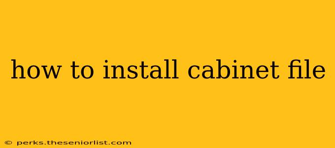 how to install cabinet file