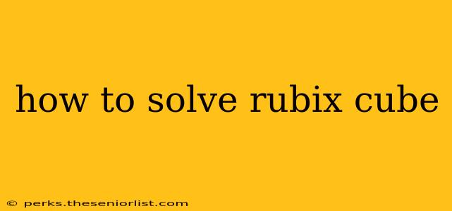 how to solve rubix cube
