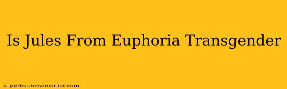 Is Jules From Euphoria Transgender