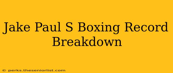 Jake Paul S Boxing Record Breakdown