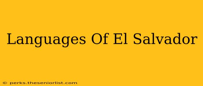 Languages Of El Salvador