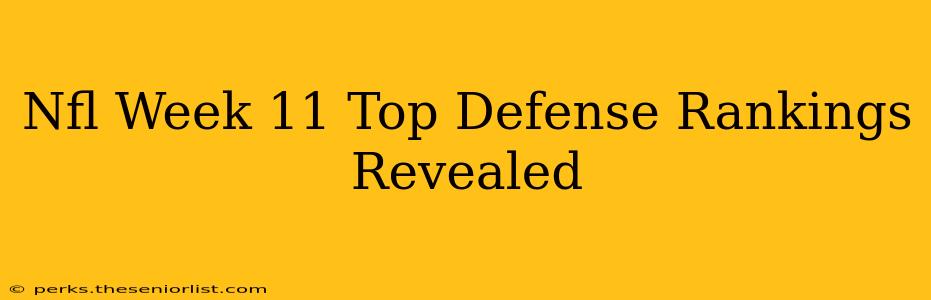 Nfl Week 11 Top Defense Rankings Revealed