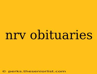nrv obituaries