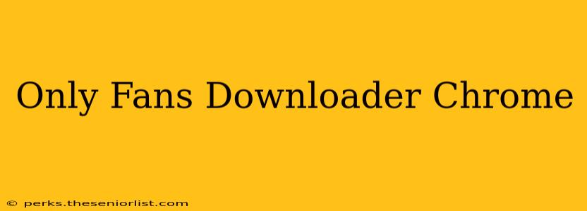 Only Fans Downloader Chrome