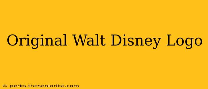 Original Walt Disney Logo