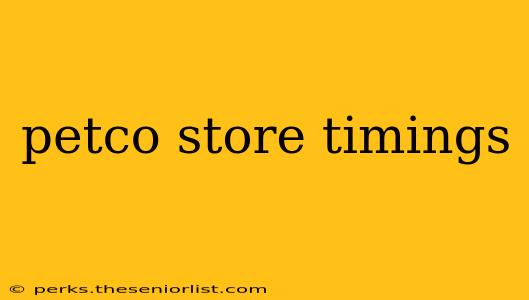 petco store timings
