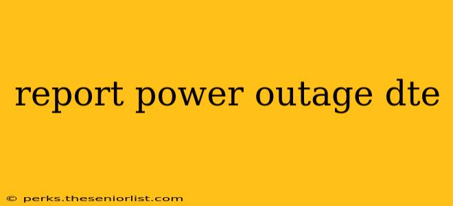 report power outage dte