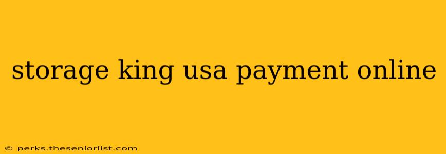 storage king usa payment online