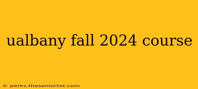 ualbany fall 2024 course