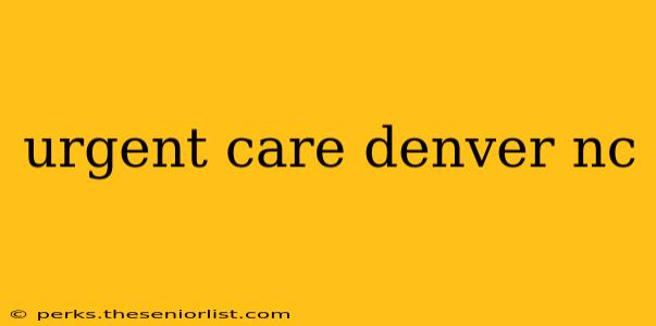 urgent care denver nc