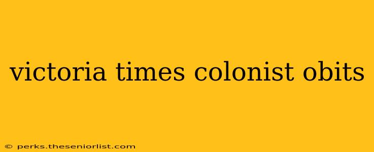 victoria times colonist obits