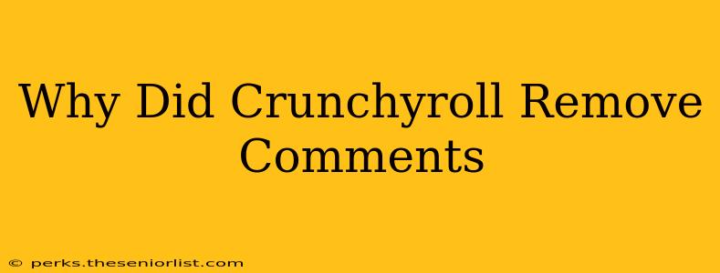 Why Did Crunchyroll Remove Comments